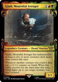 Gimli, Mournful Avenger (Showcase Scrolls) - Universes Beyond: The Lord of the Rings: Tales of Middle-earth - Magic: The Gathering card