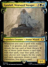 Gandalf, Westward Voyager (Showcase Scrolls) - Commander: The Lord of the Rings: Tales of Middle-earth - Magic: The Gathering card