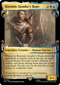 Boromir, Gondor's Hope (Showcase Scrolls) - Commander: The Lord of the Rings: Tales of Middle-earth - Magic: The Gathering card