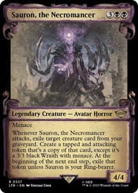 Sauron, the Necromancer (Showcase Scrolls) - Universes Beyond: The Lord of the Rings: Tales of Middle-earth - Magic: The Gathering card