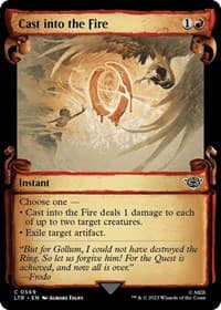 Cast into the Fire (Showcase Scrolls) - Universes Beyond: The Lord of the Rings: Tales of Middle-earth - Magic: The Gathering card