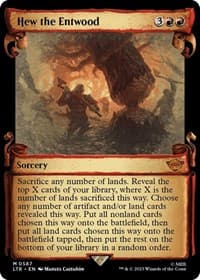 Hew the Entwood (Showcase Scrolls) - Universes Beyond: The Lord of the Rings: Tales of Middle-earth - Magic: The Gathering card