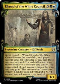 Elrond of the White Council (Showcase Scrolls) - Commander: The Lord of the Rings: Tales of Middle-earth - Magic: The Gathering card