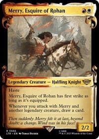 Merry, Esquire of Rohan (Showcase Scrolls) - Universes Beyond: The Lord of the Rings: Tales of Middle-earth - Magic: The Gathering card