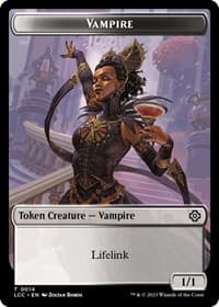 Vampire (0014) // Vampire Demon Double-Sided Token - Commander: The Lost Caverns of Ixalan - Magic: The Gathering card