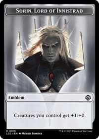 Emblem - Sorin, Lord of Innistrad // Vampire (0004) Double-Sided Token - Commander: The Lost Caverns of Ixalan - Magic: The Gathering card
