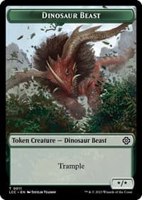 Dinosaur Beast // Dinosaur Double-Sided Token - Commander: The Lost Caverns of Ixalan - Magic: The Gathering card