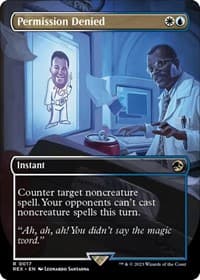 Permission Denied (Borderless) - Universes Beyond: Jurassic World Collection - Magic: The Gathering card