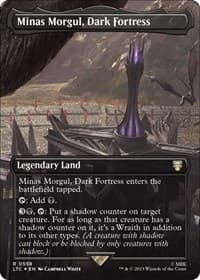Minas Morgul, Dark Fortress (Borderless) (Surge Foil) - Commander: The Lord of the Rings: Tales of Middle-earth - Magic: The Gathering card