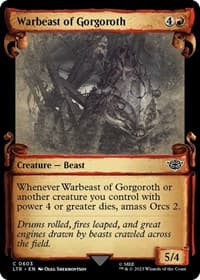Warbeast of Gorgoroth (Showcase Scrolls) - Universes Beyond: The Lord of the Rings: Tales of Middle-earth - Magic: The Gathering card