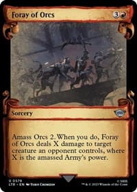 Foray of Orcs (Showcase Scrolls) - Universes Beyond: The Lord of the Rings: Tales of Middle-earth - Magic: The Gathering card