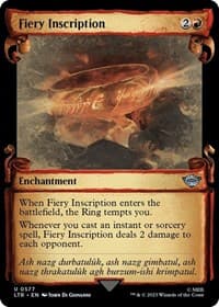 Fiery Inscription (Showcase Scrolls) - Universes Beyond: The Lord of the Rings: Tales of Middle-earth - Magic: The Gathering card