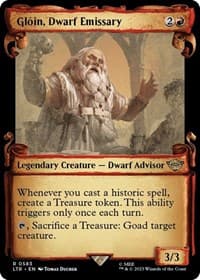 Gloin, Dwarf Emissary (Showcase Scrolls) - Universes Beyond: The Lord of the Rings: Tales of Middle-earth - Magic: The Gathering card