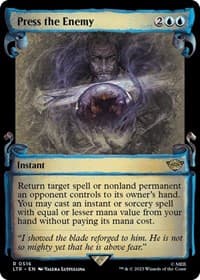 Press the Enemy (Showcase Scrolls) - Universes Beyond: The Lord of the Rings: Tales of Middle-earth - Magic: The Gathering card