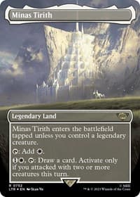 Minas Tirith (Borderless) (Surge Foil) - Universes Beyond: The Lord of the Rings: Tales of Middle-earth - Magic: The Gathering card