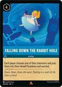 Falling Down the Rabbit Hole - Rise of the Floodborn - Disney Lorcana card