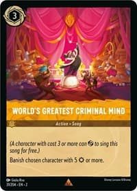World's Greatest Criminal Mind - Rise of the Floodborn - Disney Lorcana card