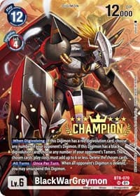 BlackWarGreymon (Digimon 3-On-3 Champion) - New Awakening - Digimon Card Game card