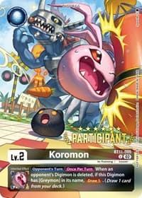 Koromon (Digimon 3-On-3 Participation) - Dimensional Phase - Digimon Card Game card
