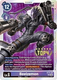 Beelzemon (Digimon 3-On-3 Top 4) - Starter Deck 14: Beelzemon Advanced Deck Set - Digimon Card Game card