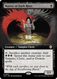 Master of Dark Rites (Extended Art) - Commander: The Lost Caverns of Ixalan - Magic: The Gathering card