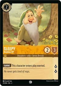 Sleepy - Nodding Off - Rise of the Floodborn - Disney Lorcana card