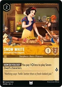 Snow White - Unexpected Houseguest - Rise of the Floodborn - Disney Lorcana card