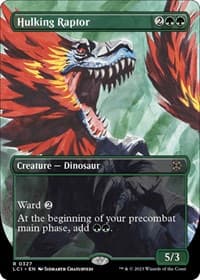 Hulking Raptor (Borderless) - The Lost Caverns of Ixalan - Magic: The Gathering card