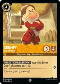 Grumpy - Bad-Tempered - Rise of the Floodborn - Disney Lorcana card