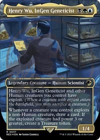 Henry Wu, InGen Geneticist (Borderless) (Emblem) - Universes Beyond: Jurassic World Collection - Magic: The Gathering card