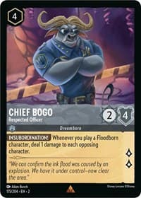 Chief Bogo - Respected Officer - Rise of the Floodborn - Disney Lorcana card