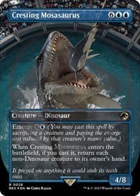 Cresting Mosasaurus (Borderless) (Emblem) - Universes Beyond: Jurassic World Collection - Magic: The Gathering card