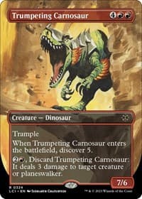 Trumpeting Carnosaur (Borderless) - The Lost Caverns of Ixalan - Magic: The Gathering card
