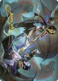 Huatli's Final Strike Art Card (Gold-Stamped Signature) - Art Series: The Lost Caverns of Ixalan - Magic: The Gathering card