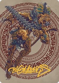 Sovereign Okinec Ahau Art Card (Gold-Stamped Signature) - Art Series: The Lost Caverns of Ixalan - Magic: The Gathering card