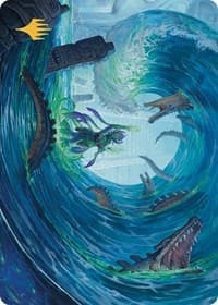 Wave Goodbye Art Card (Gold-Stamped Planeswalker Symbol) - Art Series: The Lost Caverns of Ixalan - Magic: The Gathering card