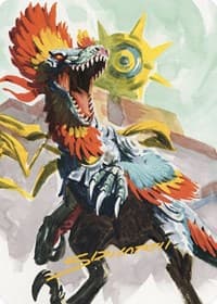 Pantlaza, Sun-Favored Art Card (Gold-Stamped Signature) - Art Series: The Lost Caverns of Ixalan - Magic: The Gathering card