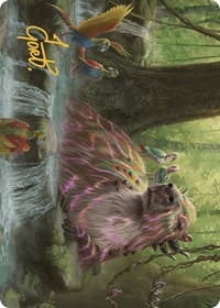Basking Capybara Art Card (Gold-Stamped Signature) - Art Series: The Lost Caverns of Ixalan - Magic: The Gathering card