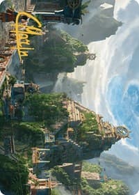 Clifftop Retreat Art Card (Gold-Stamped Signature) - Art Series: The Lost Caverns of Ixalan - Magic: The Gathering card