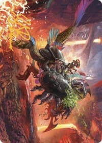 Triumphant Chomp Art Card (Gold-Stamped Signature) - Art Series: The Lost Caverns of Ixalan - Magic: The Gathering card
