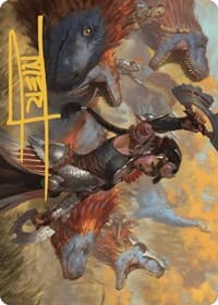 Huatli, Poet of Unity Art Card (Gold-Stamped Signature) - Art Series: The Lost Caverns of Ixalan - Magic: The Gathering card