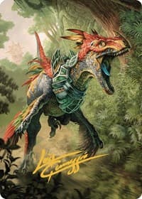 Dinosaur Token Art Card (Gold-Stamped Signature) - Art Series: The Lost Caverns of Ixalan - Magic: The Gathering card