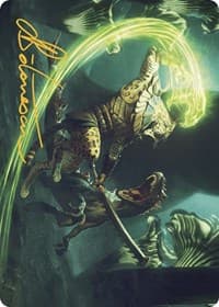 Contest of Claws Art Card (Gold-Stamped Signature) - Art Series: The Lost Caverns of Ixalan - Magic: The Gathering card