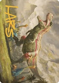 Ghalta, Stampede Tyrant Art Card (Gold-Stamped Signature) - Art Series: The Lost Caverns of Ixalan - Magic: The Gathering card
