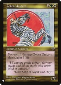 Zebra Unicorn - The List Reprints - Magic: The Gathering card