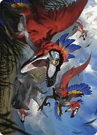 Wrathful Raptors Art Card - Art Series: The Lost Caverns of Ixalan - Magic: The Gathering card