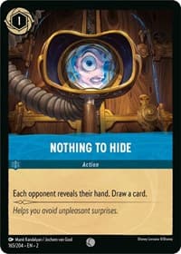 Nothing to Hide - Rise of the Floodborn - Disney Lorcana card