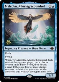 Malcolm, Alluring Scoundrel - Prerelease Cards - Magic: The Gathering card