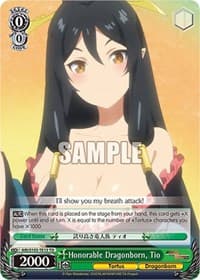 Honorable Dragonborn, Tio - Arifureta: From Commonplace to World's Strongest - Weiss Schwarz card