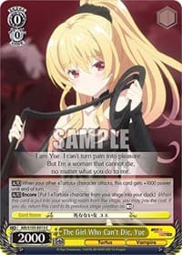 The Girl Who Can't Die, Yue - Arifureta: From Commonplace to World's Strongest - Weiss Schwarz card